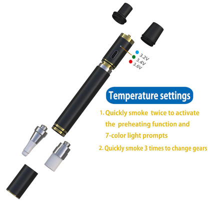 GAB P1 Pen Vaporizer Equipped with heating ceramic cup, Number of puffs shift design, 510 interface